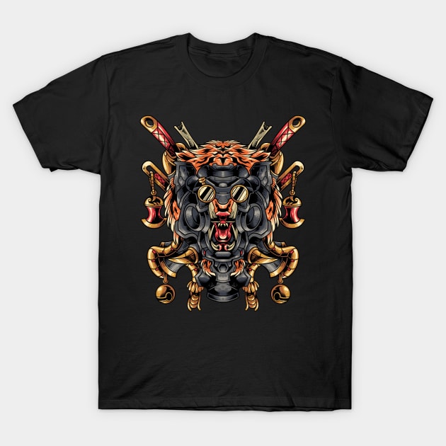 Tiger robot T-Shirt by Bayuktx
